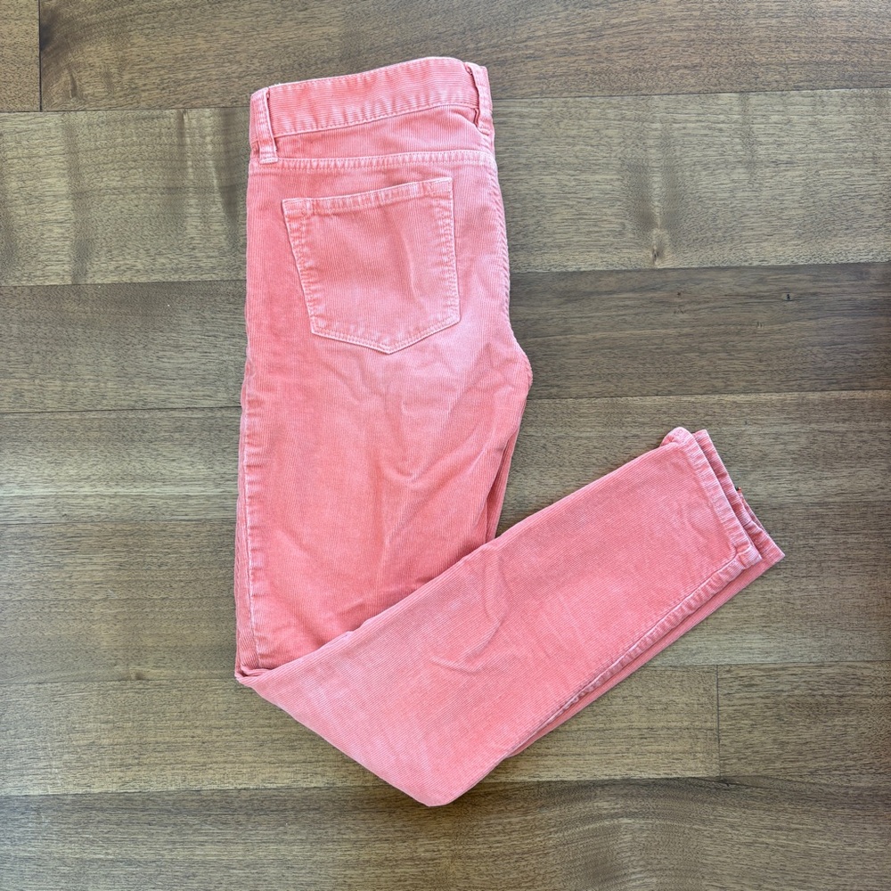 J. Crew Coral Corduroy Skinny Pants